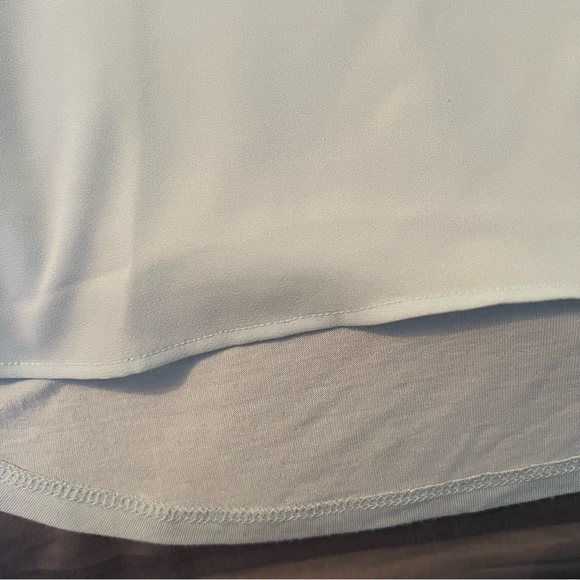 LOFT Light Blue tank top, open neck - Picture 2 of 7